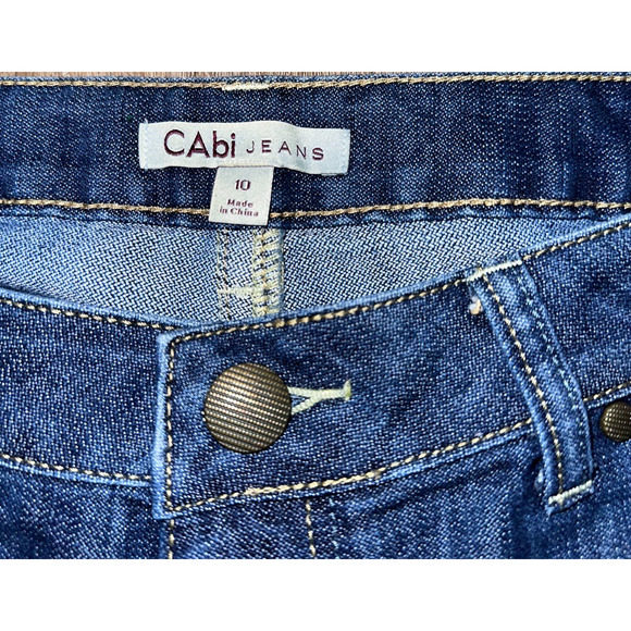 CAbi Y2K Bootcut Flare Denim Mid-rise Size 10 Dark Wash (Alteration) - Picture 7 of 12